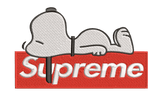 Supreme Logo Snoopy Dog - Embroidery Design - FineryEmbroidery